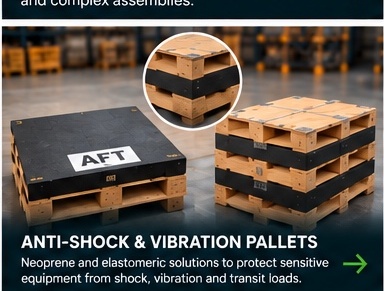 Anti-shock and vibration isolation pallets
